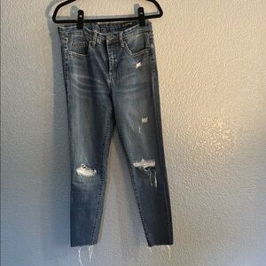 Blank NYC Ankle Length Distressed Blue Jeans